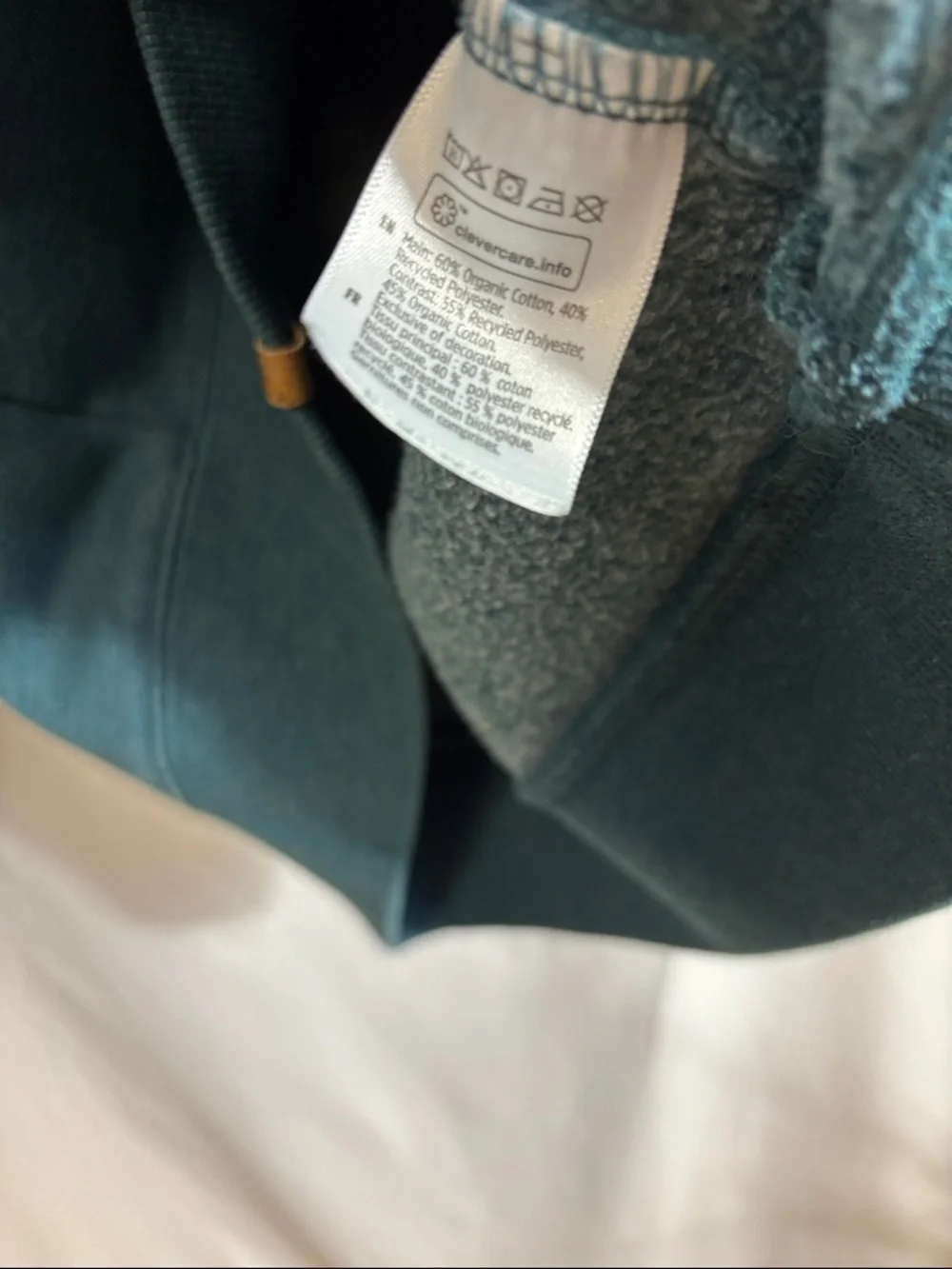 Tentree 10 teal sweatshirt quilted organic - Picture 4 of 6